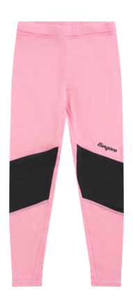 Legging Bergans Kids Inner:Pure Merino Light Ruby/Dark Shadow Grey Regular Fit