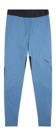 Legging Bergans Men Inner:Pure Merino Elemental Blue/Dark Shadow Grey Nauwsluitende pasvorm