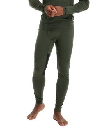 Legging Bergans Men Inner:Pure Merino Pine Forest/Dark Shadow Grey Nauwsluitende pasvorm