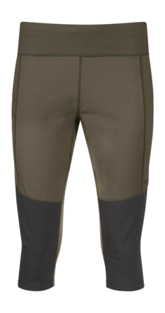 Legging Bergans Women Fløyen 3/4 Outdoor Dark Green Mud/Dark Shadow Grey Nauwsluitende pasvorm