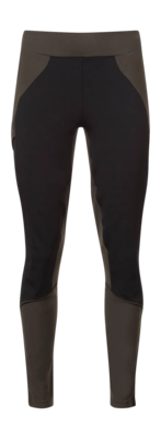 Legging Bergans Women Fløyen Dark Green Mud/Black Winter Tights Nauwsluitende pasvorm
