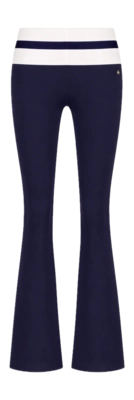 Legging House of Gravity Women Stripe Flared Tights Deep Blue X White Rib