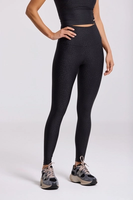 Leggings Deblon Women Classic High Waistband Cheetah Black