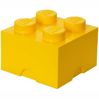 Opbergbox Lego Brick 4 Geel