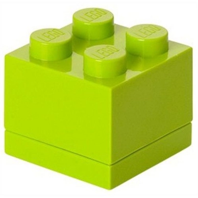 Opbergbox Lego Mini Brick 4 Lime Groen