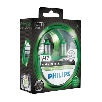 Autolampenset Philips ColorVision H7 Green