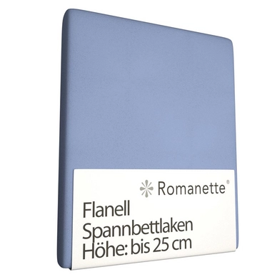 Spannbettlaken Romanette Hellblau (Flanell)