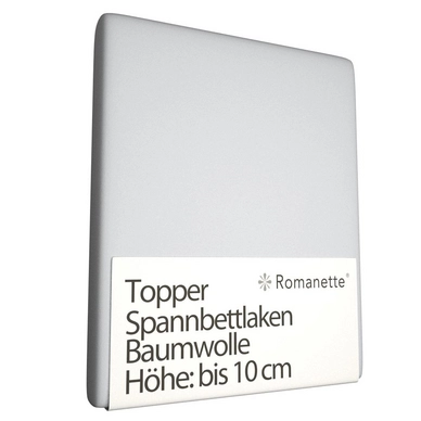 Topper Spannbettlaken Romanette Hellgrau (Baumwolle)