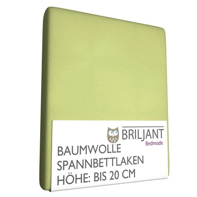 Spannbettlaken Briljant Limette Kinder (Baumwolle)