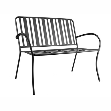 Tuinbank Leitmotiv Lines Steel Matt Black