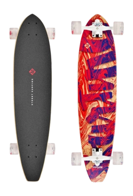 Longboard Street Surfing Cut Kicktail 36 Inch Streaming