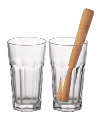 Longdrinkglas Met Stamper Leonardo Bar 540 ml (3-Delig)