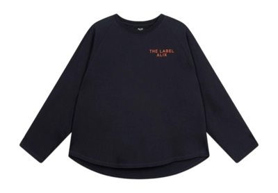 Longsleeve Alix The Label Women Raglan Charcoal Grey