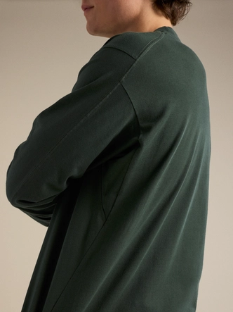 6---F26_X000009714_000980_Kragg_Cotton_Shirt_LS_Dark_Jade_Men_M_Fabric-Detail_Lowres