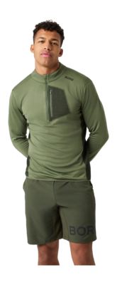 Longsleeve Björn Borg Men Borg Fleece Midlayer Forest Night