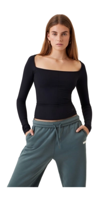 Longsleeve Björn Borg Women Studio Black Beauty Ballerina Slim Fit