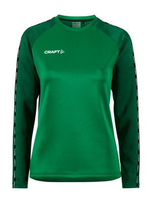Longsleeve Craft Women Squad 2.0 Crewneck Team Green-Ivy Regular Fit