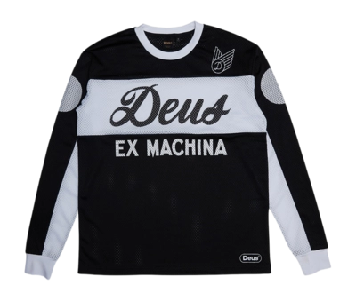 Longsleeve Deus Men Saber Moto Jersey Black