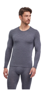 Longsleeve Falke Men Daily ClimaWool Dark Grey Heather