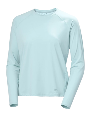 Longsleeve Helly Hansen Women Shine Solen LS Crew Barely Blue UPF 50