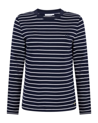 Longsleeve House of Gravity Women Stripe Long Sleeve Deep Blue X White