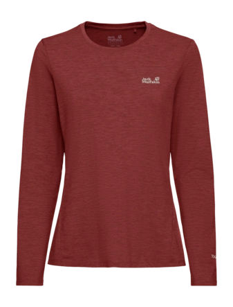 Longsleeve Jack Wolfskin Women Trail LS Merlot Regular fit