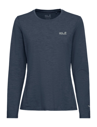 Longsleeve Jack Wolfskin Women Trail LS Midnight Sky Regular Fit