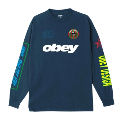 Longsleeve Obey Men Obey Mega Global Mania Pigment Dark Denim
