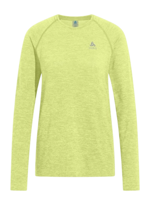 Longsleeve Odlo Women Essential Seamless Shadow Lime Melange Regular Fit