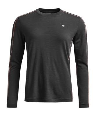 Longsleeve Ortovox Damen 185 Rocknwool Long Sleeve Black Raven Regular Fit
