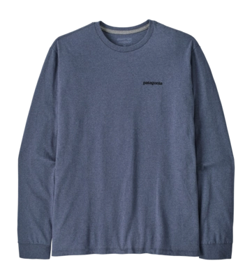 Longsleeve Patagonia Men L/S P-6 Logo Responsibili-Tee P-6 Outline: Current Blue