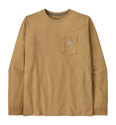 Longsleeve Patagonia Men L/S Shop Sticker Pocket Responsibili-Tee Talon Gold
