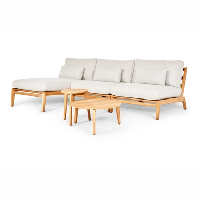 Loungeset Suns Termoli 2-Seater / Chaise Longue Set Teak / Natural (4-delig)