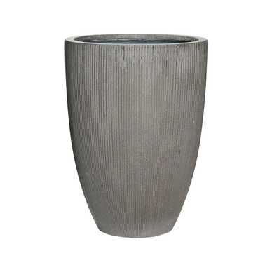 Bloempot Pottery Pots Ridged Ben L Dark Grey Vertically Ridged 40 x 55 cm