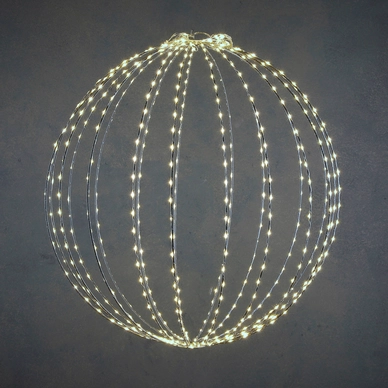 Weihnachtsbeleuchtung Luca Lighting Ball Silver Classic White 60 cm