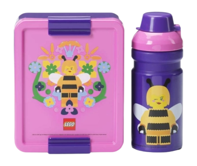Lunchset Lego Bee Paars