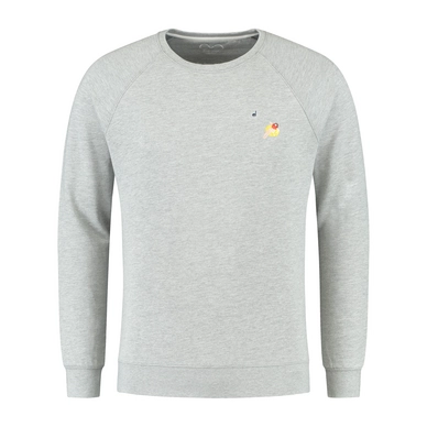 Trui Blue Loop Men Blue Fleece Vitamin Sea Crewe Sweater Grey Melange