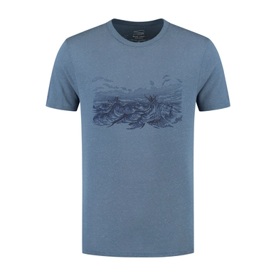 T-Shirt Blue Loop Men Denimcel Waves Indigo