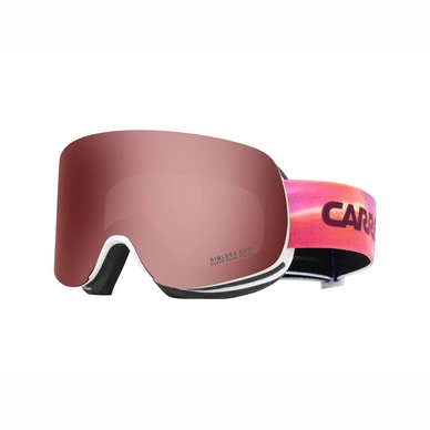 Skibril Carrera Rimless EVO/US White Matte Sky Frame/Super Rosa Polarised Lens