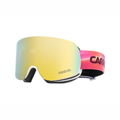 Masque de Ski Carrera Rimless EVO/US White Matte Sky Frame/Gold Multilayer Lens