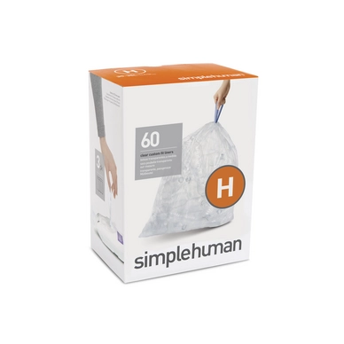 Afvalzak simplehuman Code H 30/35L Transparant 3-Pack (3x20-Delig)