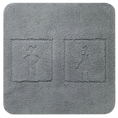 WC-mat Sealskin Man&Woman Dark Grey (Vierkant)