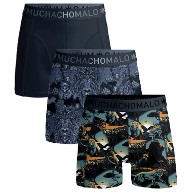 Boxershort Muchachomalo Men Shorts Lion Print Print Black (3-Pack)