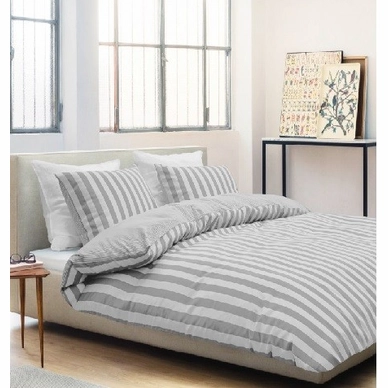 Bettwäsche Marc OPolo Classic Stripe Silber Mako-Satin