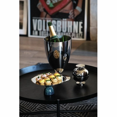 Seau à Glace Relaxdays 6L - Champagne Et Boissons | Design Blanc Premium | Poignées Transport