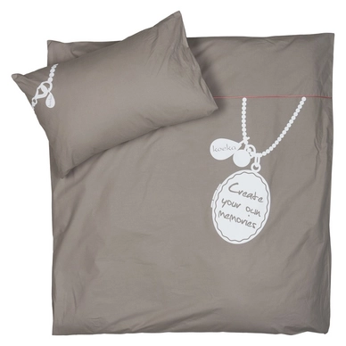 Dekbedovertrek Koeka Ledikant Medaillon Soft Taupe