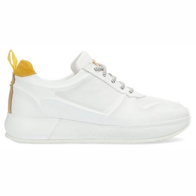 Fred de la Bretoniere Women 101010213 Sneaker Grain Leather White Yellow