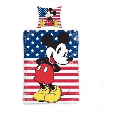 Dekbedovertrek Mickey Mouse USA Katoen
