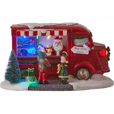 Luville Santa'S Toy Stand Red Battery Operated