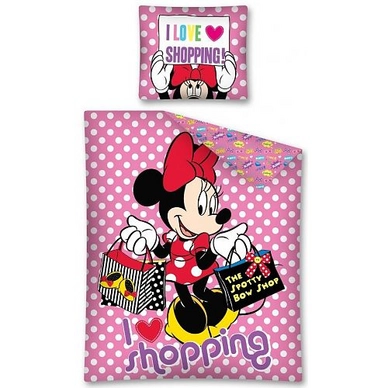 Dekbedovertrek Minnie Mouse Shopping Katoen